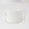 Bear Bookend Organizer with Multi-Tier Shelves Cute Desktop Bookshelf for Office Dorm Room Space-Saving Plastic Storage Rack for Book Files & Supplies