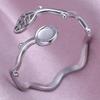 DIY Cabochons Jewelry Ring 1Pcs Adjustable Open Stainless Steel Heart Sun Leaf Motif for Anniversary Gift for Her