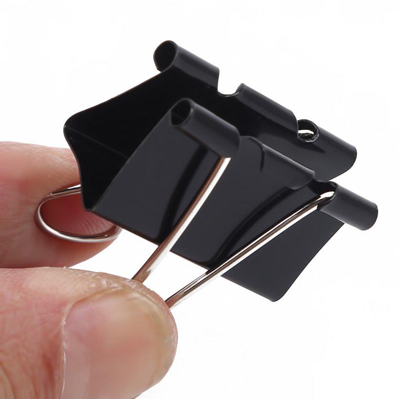 Office Document Clamps Binder Clips Foldback Office Supplies Black Grip Clamps