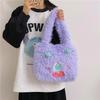 Soft Monster Character Tote Bag With Inner Phone Pocket For Girls And Teens