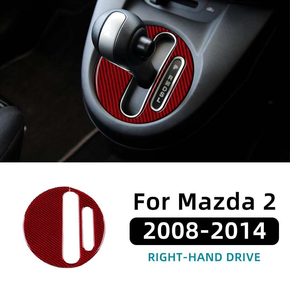Für Mazda 2 DE 2008 2009 2010 2011 2012 2013 2014 Echter Weicher Carbonfaser-Aufkleber LHD RHD Auto Automatikschaltung Innenrahmen