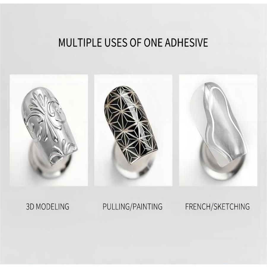 Mirror Metal Gel Nail Polish Silver Color Nail Painting Drawing UV Gel Long-Lasting Nail Art Decor