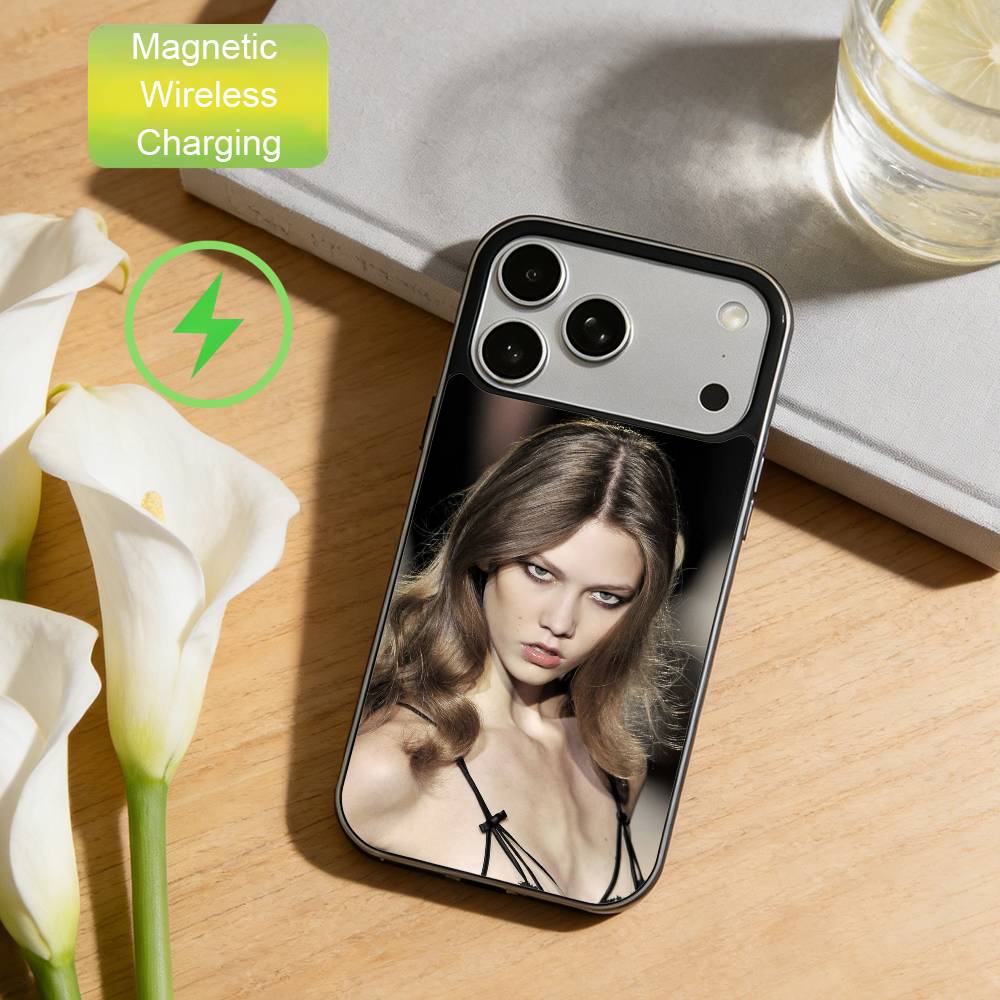 

Effortless Chic Look Karlie Kloss Phone Case For iPhone17,16,15,14,13,12,Wireless charging protective case soft cover iPhone15PRO