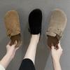 Women's Flat Cork Clogs Shoes Fashion Closed Toe Suede Platform Slippers for Women Outdoor Casual Slides Shoes Zapatos