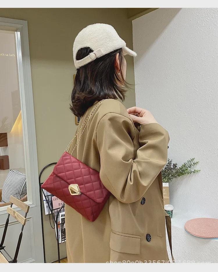 Women's Rhombus Chain Shoulder Bag - 2024 Japanese & Korean Style