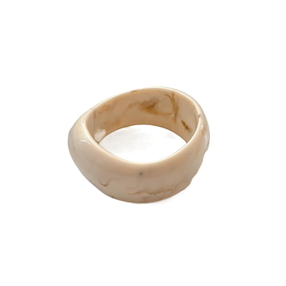 Bohemian Translucent Acrylic Bangle Europe American Style Smudged Hand Ring  Women