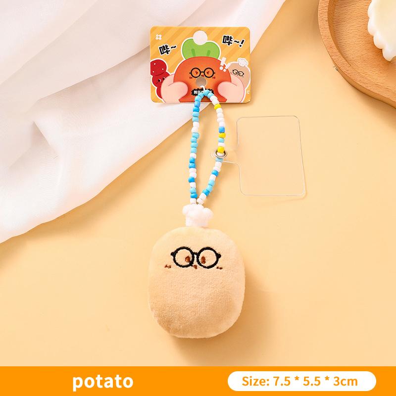 Roșie Morcov Pluș Mărgele Lanț de Telefon Legume Desen Animat Păpușă Moale Umplută Breloc Inel Chei Mașină Decor Rucsac Cadou Copil
