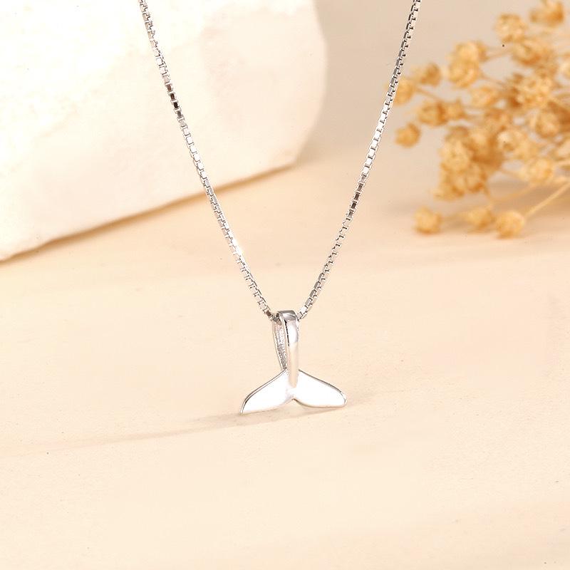 Beixi s925 Sterling Silver Fishtail Necklace - Elegant Women's Choker, Light Luxury Clavicle Chain, New Niche Design Gift