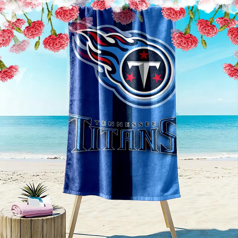 Tennessee Titans Fan Gear Beach Towel Microfiber Beach Towel, Lightweight and Quick-Dry, for Summer Travel, Swimming Pool Fan Birthday Gift