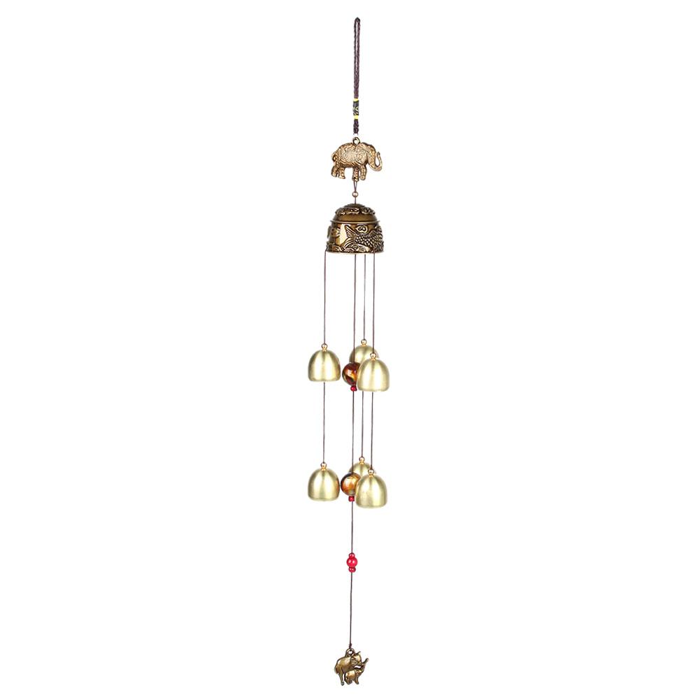 Hanging Ornament Good Luck Feng Shui Color Bells Wind Chimes China Home DecorElephant()