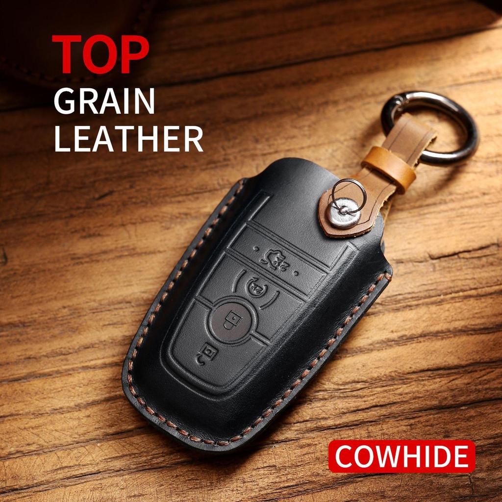 Lincoln Ford Key Case - Raptor, Explorer, Everest, Mondeo, Edge - Cowhide Material