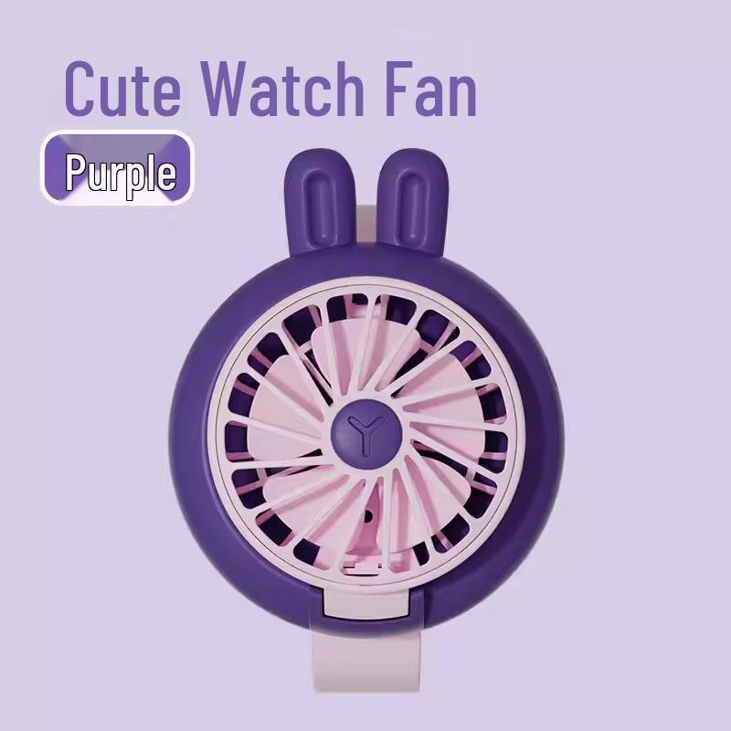 Nezha Ao Bing Cartoon Watch Fan: Mini USB Portable Wrist Fan for Kids, 2025 Edition 300mAh