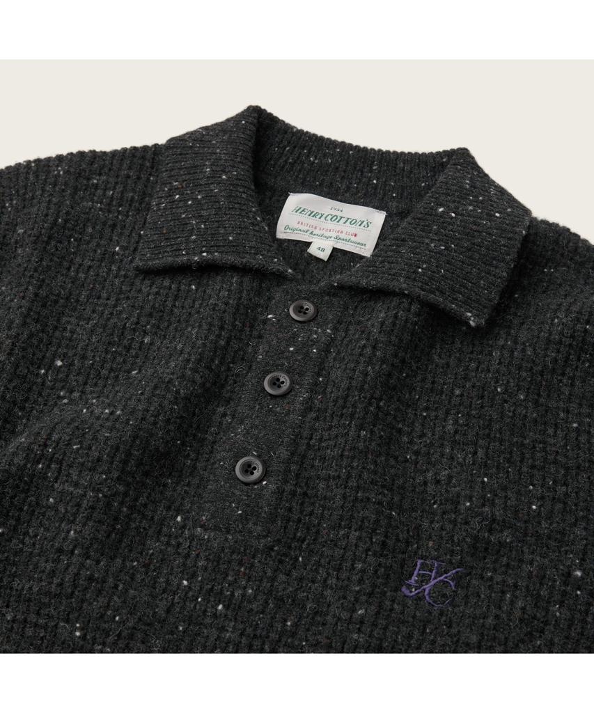 HENRY COTTONS [British Sporting Club] Waffle Polo Knit Abwaw26711Chr