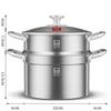 KOBACH 22cm Cuit-vapeur et Marmite en Acier Inoxydable 304