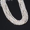1String, White Natural Freshwater Pearls, Handmade Rice Pearl Beads, 3-3.5 Mm, for DIY Necklace Accessories, Jewelry Making, Women Gift, 36 Cm