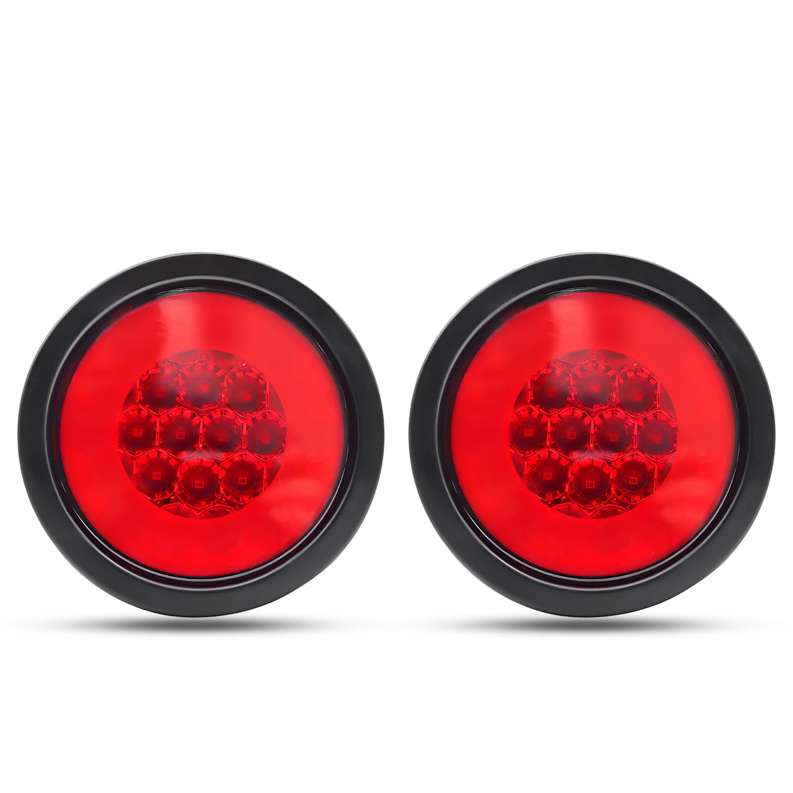 

Задний фонарь Aoling для грузовиков-прицепов и легких, 24, комплект из 2 фонарей, светодиодный, 12 В/24 В, круглый, грузовики, светодиоды, (красный)