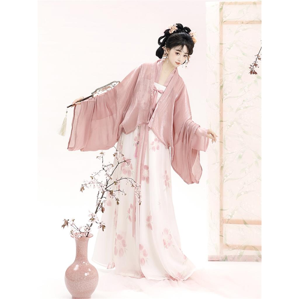 Chinese Tang Dynasty Style Hanfu For Women, Chest-length One-piece Skirt  Daily Suit