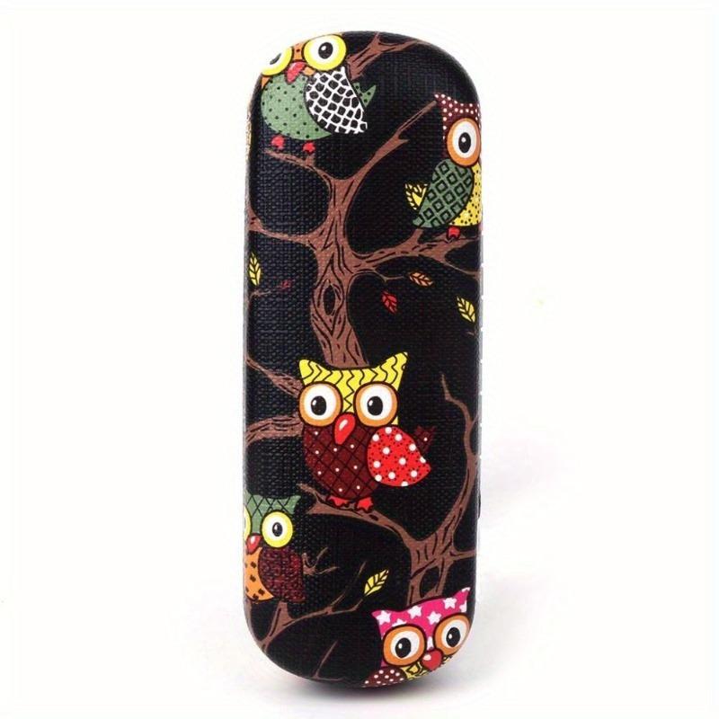 1PC Women Eye Glasses Case Cartoon Cute Owl Animal Sunglasses Storage Protector Portable Hard Leather Reading Glasses Box