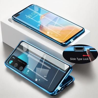 360 Metalen Magnetische Case voor XiaoMi Mi 11 14 Ultra 13T 11 14T 15 Pro 14 Civi Dubbelzijdig Glas Transparante Kliksluiting Telefoonhoesje