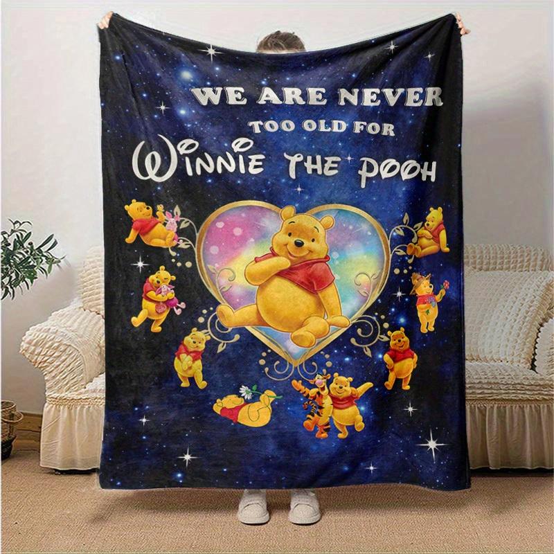 

1pc. Cartoon Winnie The Pooh Blanket, Cute Disney Characters Throw for Friends and Family, Soft Bedding Decor, Perfect Gift for Birthday or Holiday, S 130x150cm