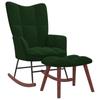 Day and Night - Day and Night Rocking Chair with Footrest In Dark Green Velvet