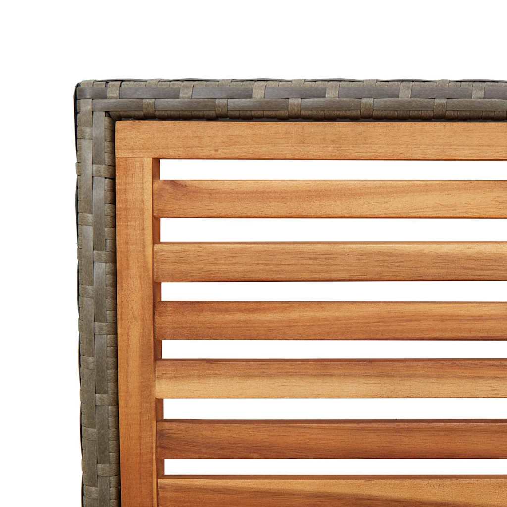 Garden Stackable Chairs 4 pcs Brown and Gray 54 x 56 x 90 cm