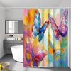 Cute Colorful Butterfly Shower Curtain Artistic Design Bathroom Decor Nature Theme Waterproof Bath Curtain