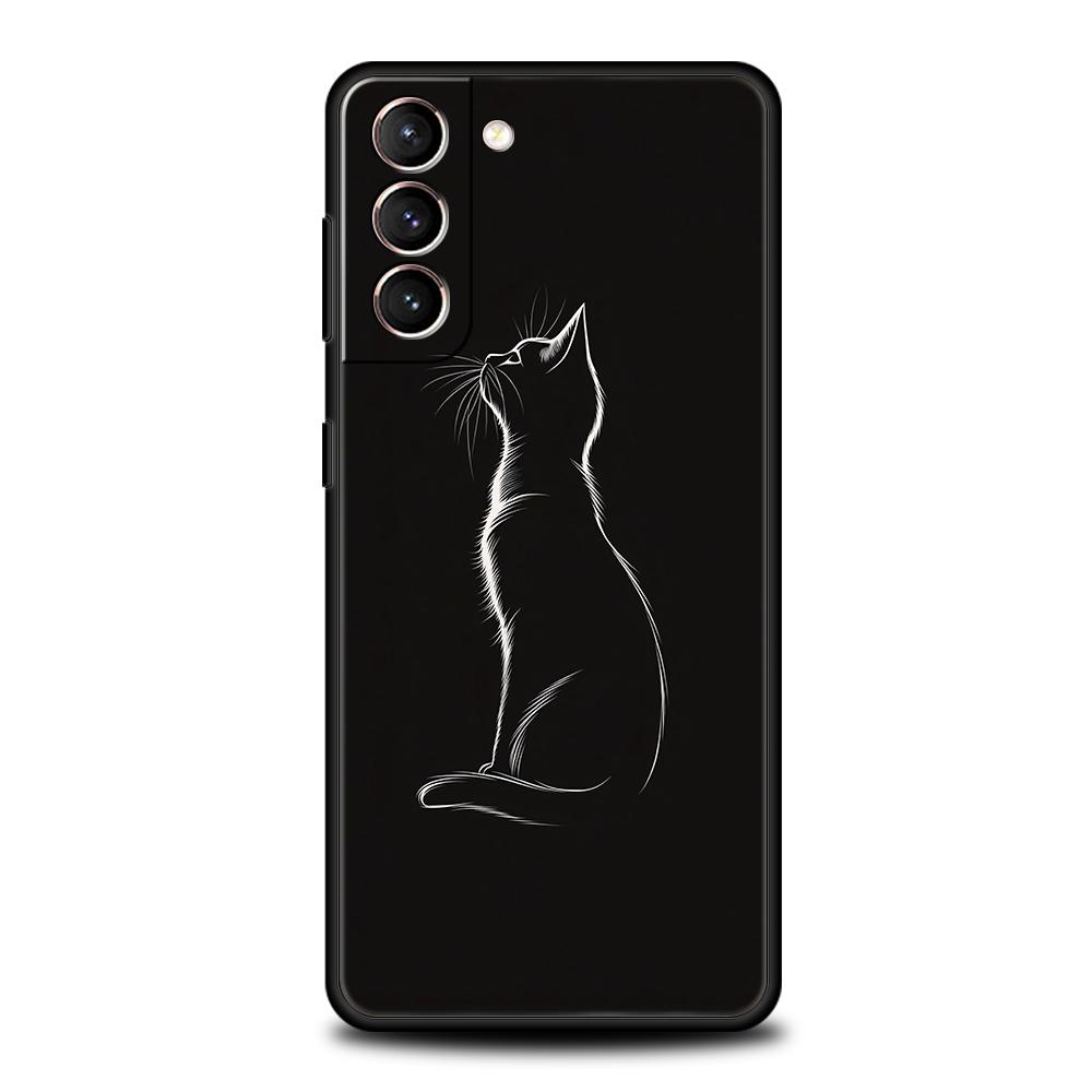 Proud Cat Phone Case Cover for Samsung Galaxy S25 S24 S23 S22 S20 S21 FE Ultra S10 S10E Plus 5G Soft TPU Capas Fundas Coque Bags