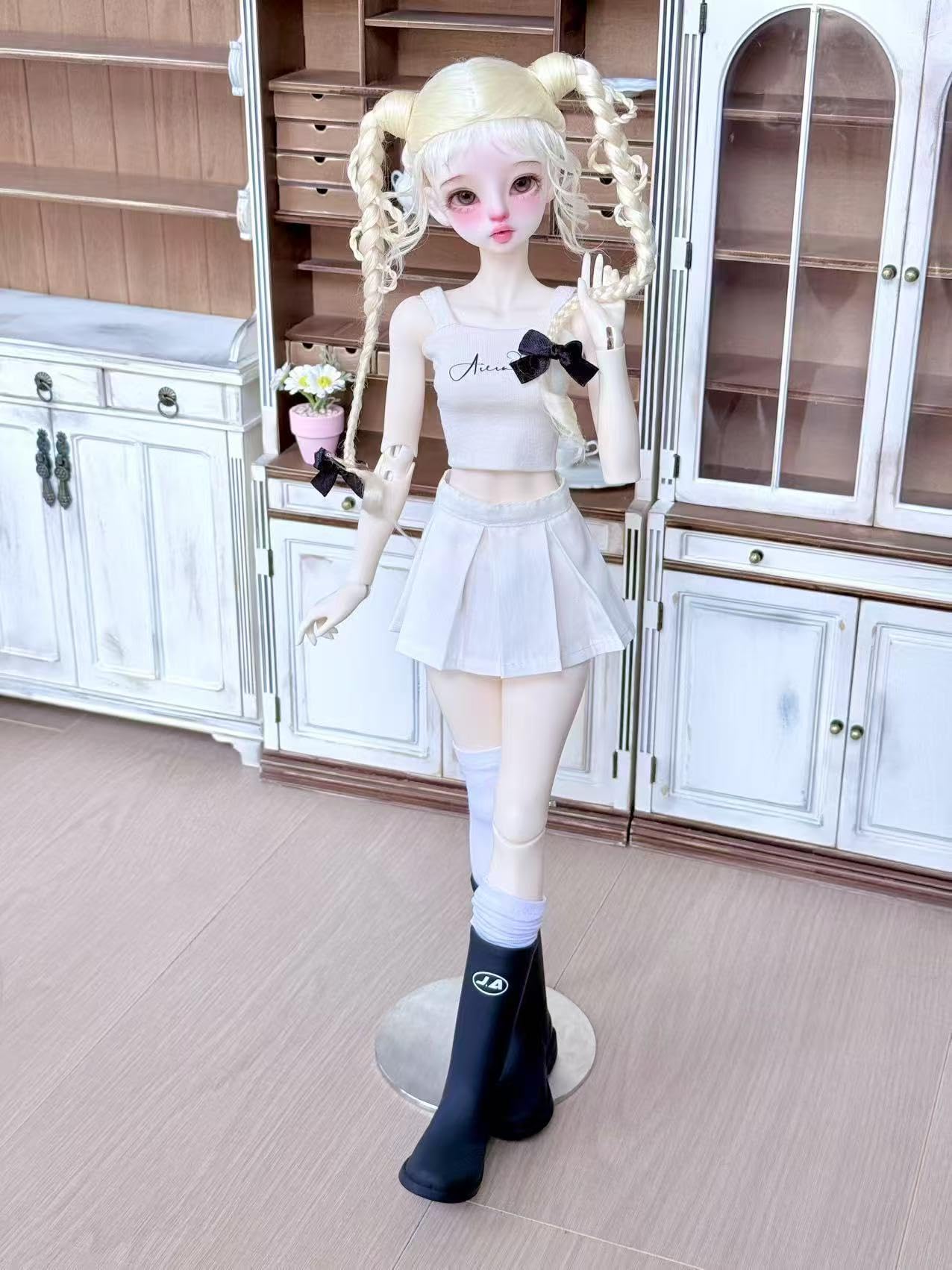 

HAMRETHYPPZ 14 шарнирная кукла BJD платье костюм куклы наряд горничной шарнирной куклы нарядное платье-юбка костюм, стильный плиссированный костюм, милый
