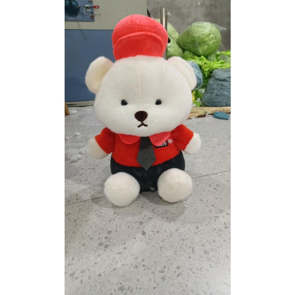 Cute police bear doll plush toy girl bed sleeping doll stall doll