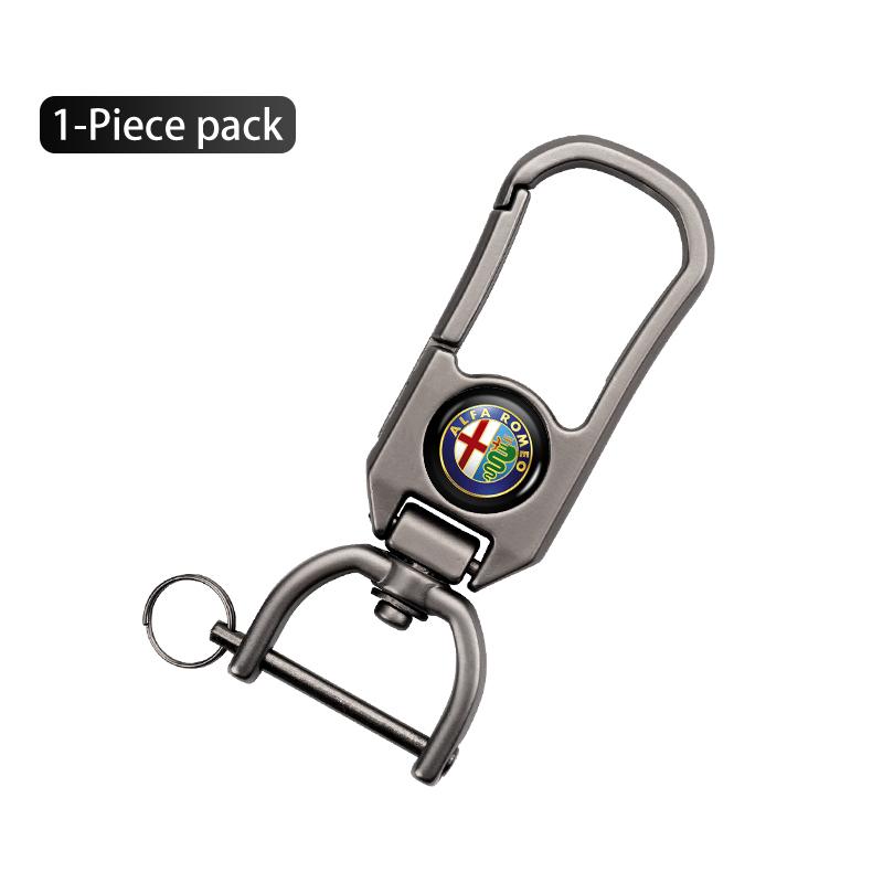 

For Alfa Romeo For Alfa Romeo Car Styling Badge Keychain Pendant Key Holder Chain Ring Keyring GT Stelvio F1 Brera Volante Tonal