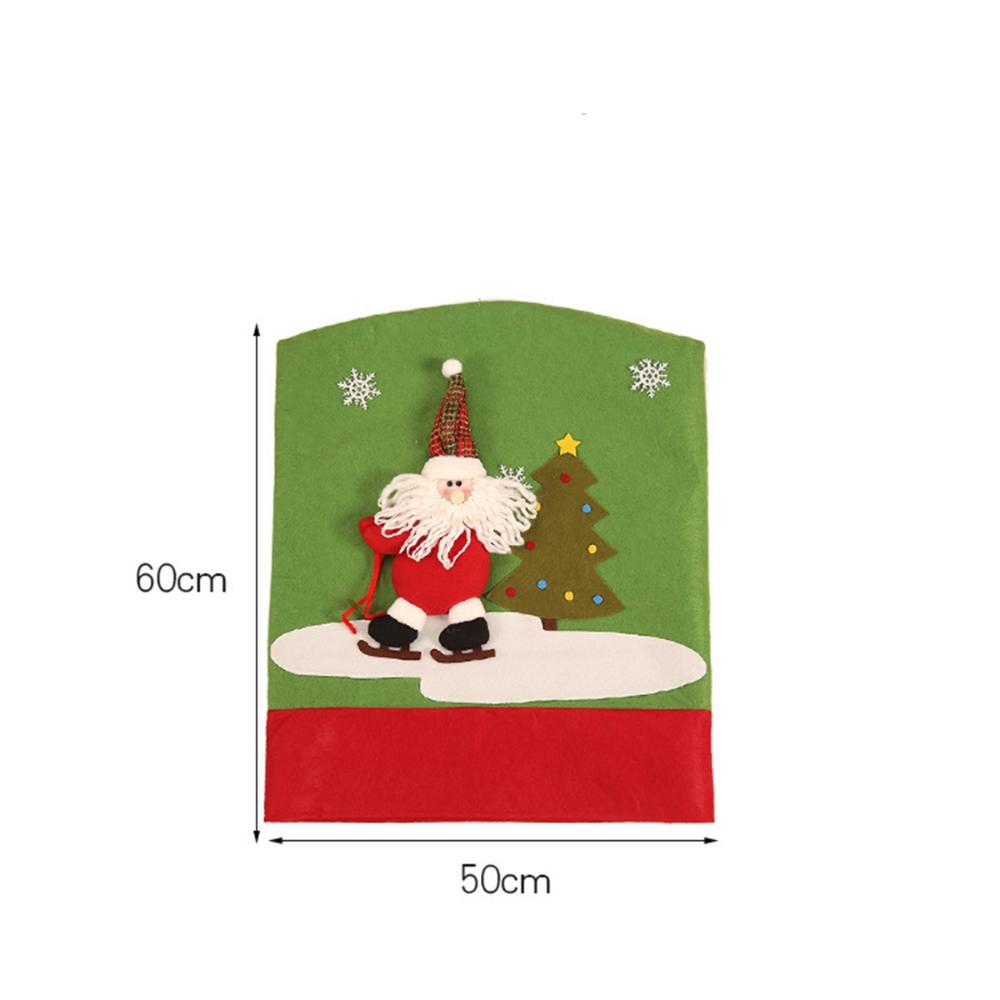 Home Xmas Santa Claus Snowman Chair Back Covers Chair Cover Christmas Decoration New Year Decor