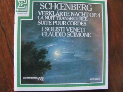 CD ARNOLD SCHOENBERG, I SOLISTI VENETI - Verklarte Nacht Op.4, Suite Pour Co ECD88211 Erato 1986 Japan Classical Used
