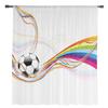 Fußbälle, Fußball-Design, Tüllvorhänge für Wohnzimmer, Schlafzimmer, moderner Voile-Vorhang, Küche, Chiffon, transparente Vorhänge