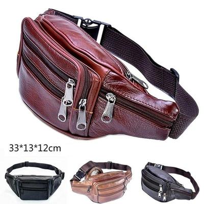 2020 neue Männer Tasche Leder Fanny Pack Taille Gürtel Tasche Hüfte Geldbörse Hohe Qualität Reise Tragen Auf Tasche Tasche Mode e9U6