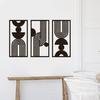 Artă de perete mare din lemn stil Boho Panou modern perforat Decor de perete boem Artă abstractă geometrică minimalistă pentru sala de mese living dormitor
