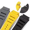 Green Red Black Gray Blue Fresh ear style Rubber Watchband For Richard Mille strap for RM011 Mille Bracelet Watch Band 25mm New