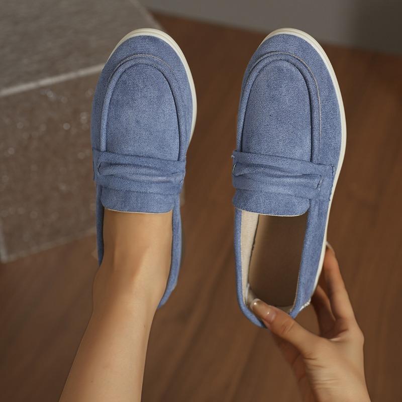 Large Size Shallow Mouth Women's Autumn New One-pedal Flat-soled Lazy Shoes