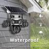 Solar PTZ Camera – 4G 4-Lens with 4-Screen Display, Outdoor Wireless Security Surveillance