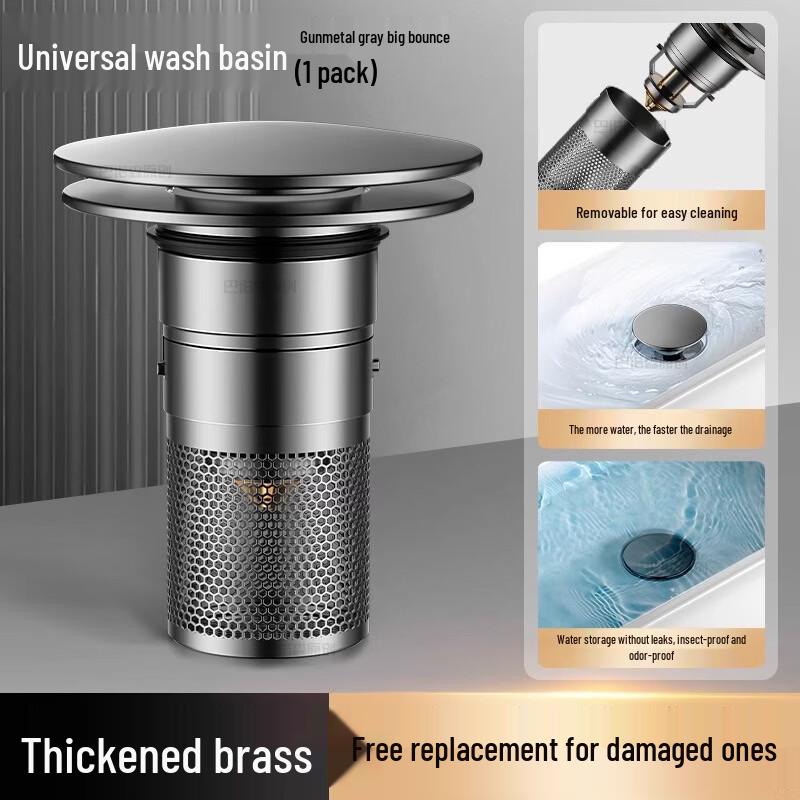 Pop-up Sink Drain Stopper with Filter