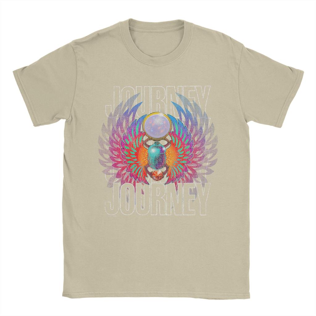 Unisex Journey Wings Lebendiger Skarabäus Band T-Shirts Baumwoll-Oberteile Lustige Kurzarm-Rundhals-T-Shirts Original-T-Shirt
