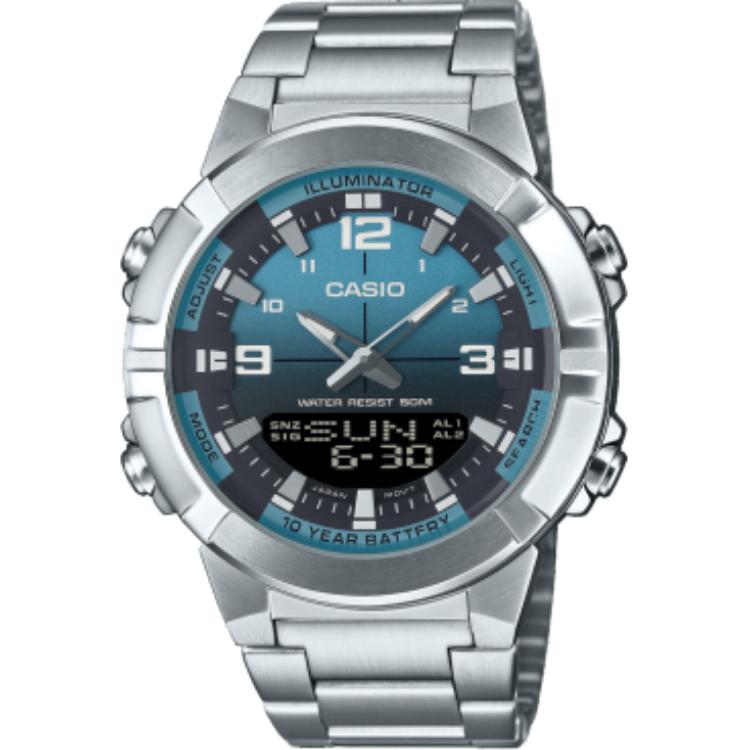 CASIO 50m Waterproof Quartz Movement Watch Unisex Blue Dial AMW-870DA-2A2V Blue Dial