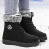Shoes Women's Foreign Trade Snow Boots TEMU2025 Long Boots Piled Thickened Cotton Shoes Cold-proof and Warm Women's Cotton Boots
