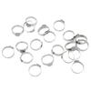 20PCS Blank Ring 8mm Adjustable Stainless Steel DIY Flat Ring Base for DIY Rings DIY Jewelry