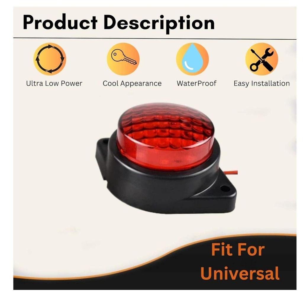 2PCS LED Marker Lights Trailer 12V Waterproof Red Chicken Lights for Semi Trucks Freightliner Cargo – Universal Fit