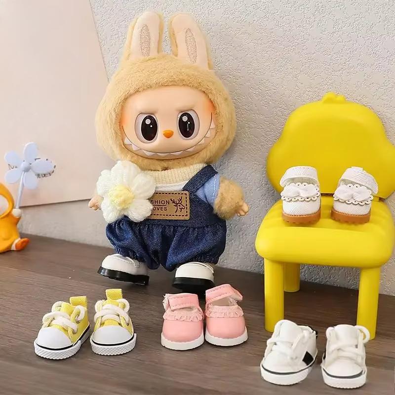 For LABUBU 17cm Cotton Dolls Shoes Toys Casual Sports Shoes Dolls Accessories for Labubu Outfits