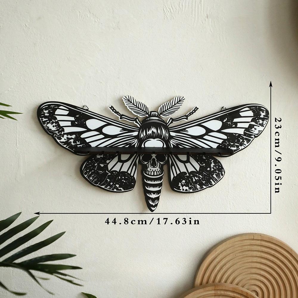 Butterfly Floating Wall Shelf Crystal Shelf Lotus Display Room Ornaments Modern Home Decoration Rack Home Wood Decor Aesthetic