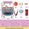 Children's Indoor Trampoline with Safety Fence for Ages 0-6