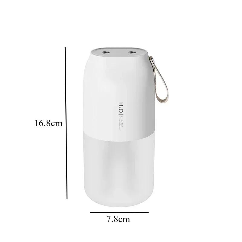 Portable Double Mist Air Humidifier 300ml Cold Mist Diffuser 2000mAh Car Air Purifier USB Mini Air Freshener Humidifiers