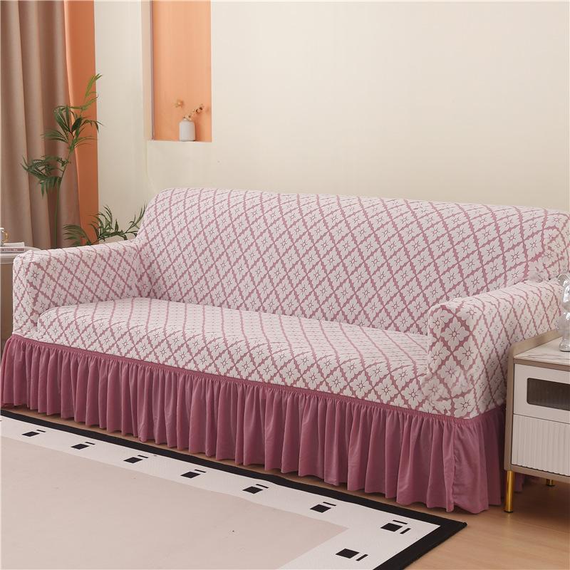 Thick Sofa Cover With Skirtastic Couch Cover1/2/3/4 Seater Sofa Protective Cover For Living Room